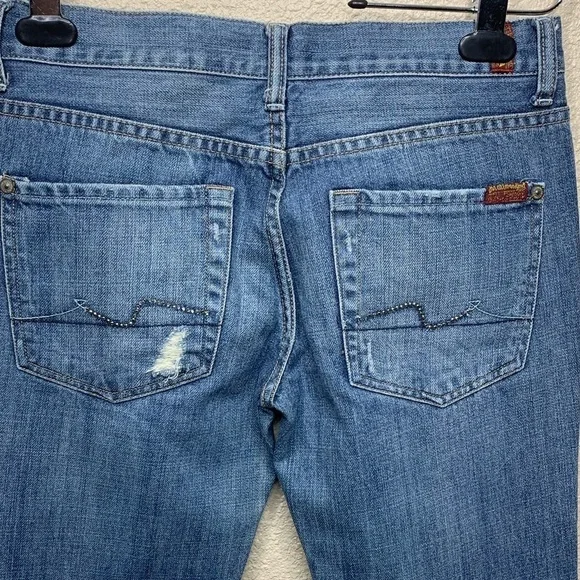 7 For All Mankind Women’s Flare Distressed Jean - Picture 6 of 11